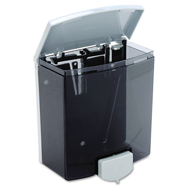 Bobrick ClassicSeries Surface-Mounted Liquid Soap Dispenser, 40 oz, 5.81 x 3.31 x 6.88, Black/Gray (BOB40)