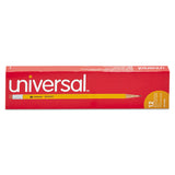 Universal™ #2 Woodcase Pencil, HB (#2), Black Lead, Yellow Barrel, Dozen (UNV55400) Pack of 12