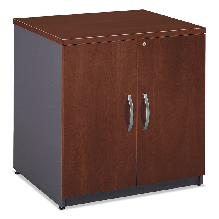 Bush® Series C Collection 30W Storage Cabinet, Graphite Gray/Hansen Cherry (BSHWC24496A) Each