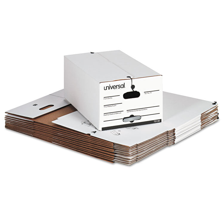 Universal® Economical Easy Assembly Storage Files, Legal Files, White, 12/Carton (UNV75130) Case of 12