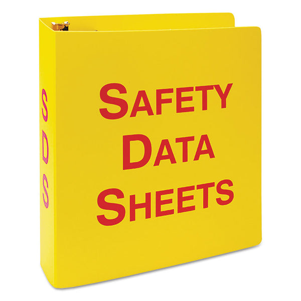 LabelMaster® GHS SDS Binder, 3 Rings, 2.5" Capacity, 11 x 8.5, Yellow/Red (LMTHZRS642) Each