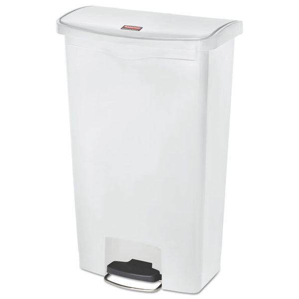 Rubbermaid® Commercial Streamline Resin Step-On Container, Front Step Style, 18 gal, Polyethylene, White (RCP1883559) Each