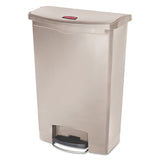 Rubbermaid® Commercial Streamline Resin Step-On Container, Front Step Style, 24 gal, Polyethylene, Beige (RCP1883552)