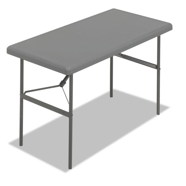 Iceberg IndestrucTable Classic Folding Table, Rectangular, 48" x 24" x 29", Charcoal (ICE65207) Each