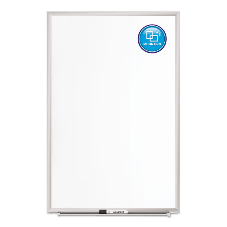 Quartet® Classic Series Porcelain Magnetic Dry Erase Board, 48 x 36, White Surface, Silver Aluminum Frame (QRT2544)