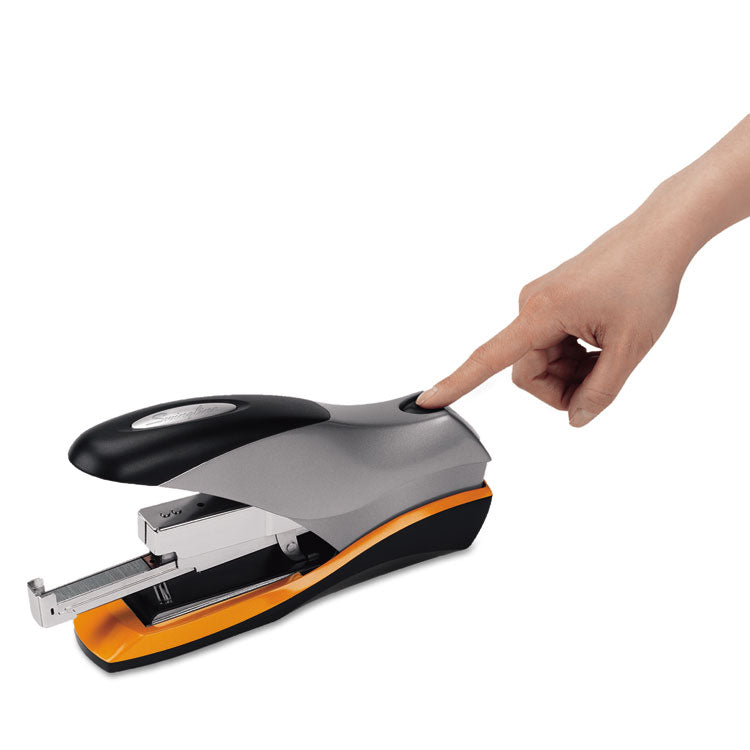 Swingline® Optima 70 Desktop Stapler, 70-Sheet Capacity, Silver/Black/Orange (SWI87875) Each