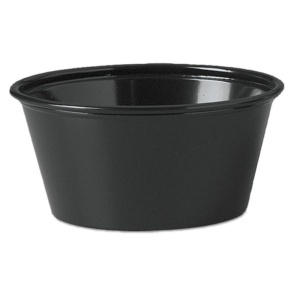 Dart® Polystyrene Portion Cups, 3.25 oz, Black, 250/Bag, 10 Bags/Carton (DCCP325BLK) Case of 2500