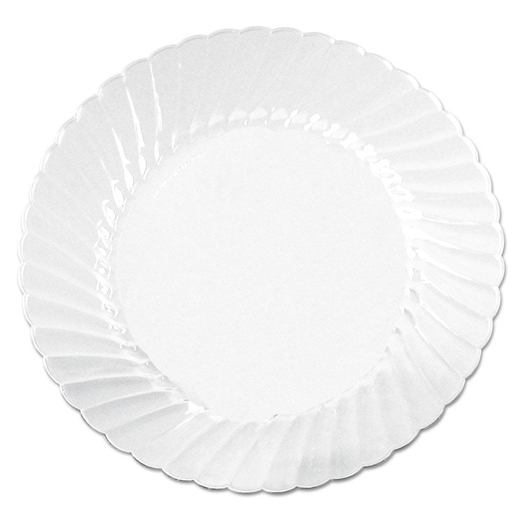 WNA Classicware Plates, Plastic, 10.25" dia, Clear, 12/Bag, 12 Bags/Carton (WNARSCW101212)