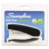 Swingline® Soft Grip Half Strip Hand Stapler, 20-Sheet Capacity, Black (SWI09901)