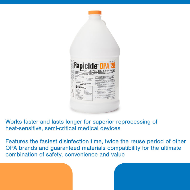 Rapicide™ OPA/28 OPA High-Level Disinfectant RTU Liquid 1 gal. Jug Reusable (835023_CS) 4/CS