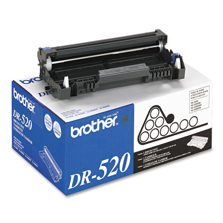Brother DR520 Drum Unit, 25,000 Page-Yield, Black (BRTDR520)