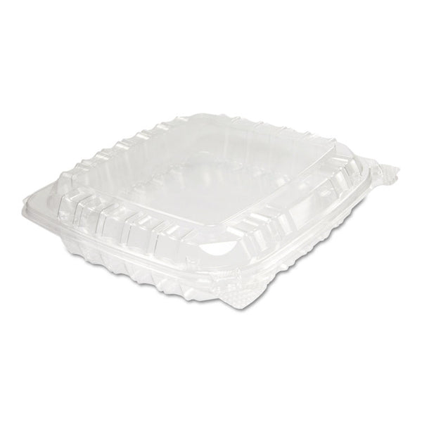 Dart® ClearSeal Hinged-Lid Plastic Containers, 8.31 x 8.31 x 2, Clear, Plastic, 125/Bag, 2 Bags/Carton (DCCC89PST1)
