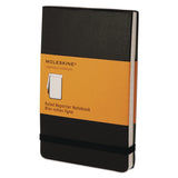 Moleskine Reporter Notebook, Narrow Rule, Black Cover, 3.5 x 5.5, 192 Sheets (HBGQP511) Each