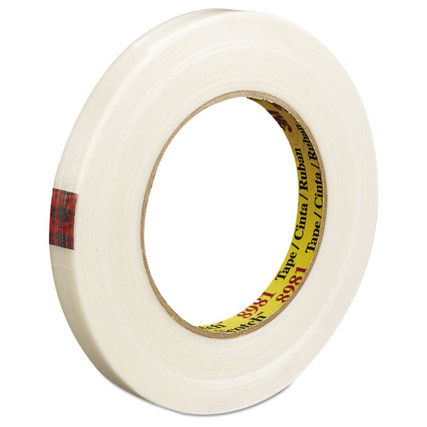Scotch® Filament Tape 898, 3" Core, 24 mm x 55 m, Clear (MMM89811)
