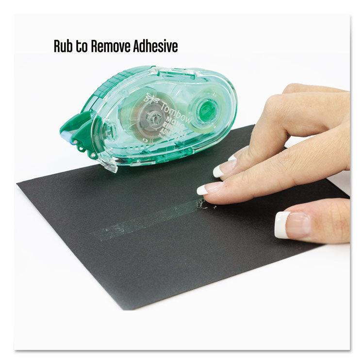 Tombow® Mono® Removable Adhesive Refill, 0.33" x 39.33 ft, Dries White, 3/Pack (TOM62209)