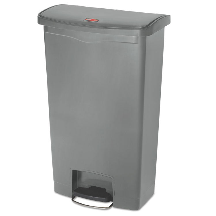 Rubbermaid® Commercial Streamline Resin Step-On Container, Front Step Style, 18 gal, Polyethylene, Gray (RCP1883604) Each