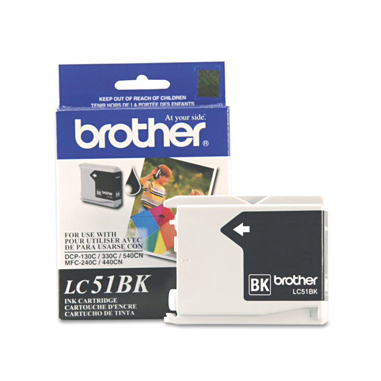 Brother LC51BK Innobella Ink, 500 Page-Yield, Black (BRTLC51BK)