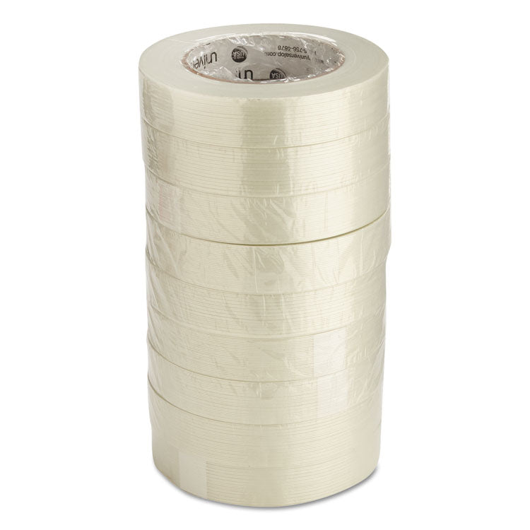 Universal® 190# Medium Grade Filament Tape, 3" Core, 24 mm x 54.8 m, Clear (UNV78001)