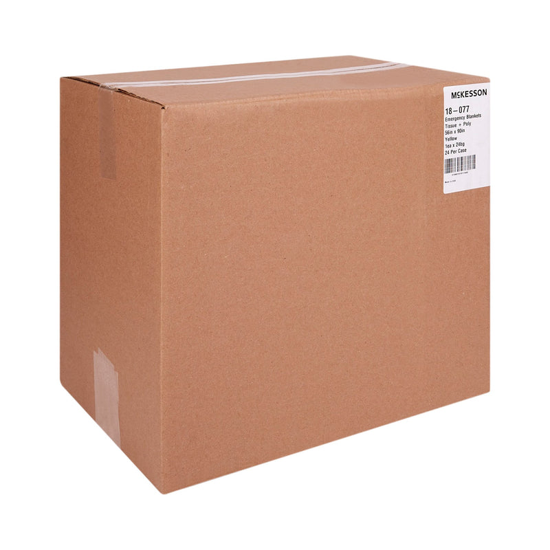 McKesson Emergency Blanket 56 X 90 Inch Tissue / Poly Laminate 10 oz. (440936_CS) 24/CS