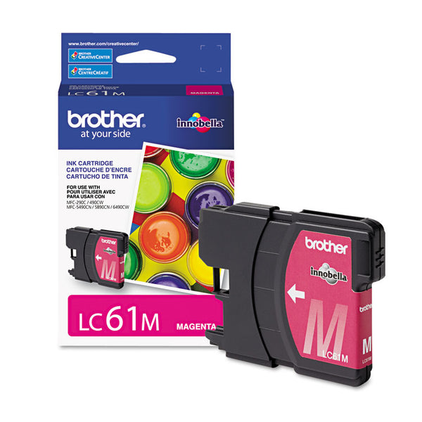 Brother LC61M Innobella Ink, 325 Page-Yield, Magenta (BRTLC61M)