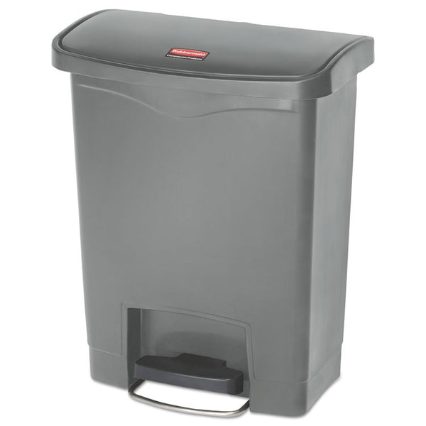 Rubbermaid® Commercial Streamline Resin Step-On Container, Front Step Style, 8 gal, Polyethylene, Gray (RCP1883600) Each