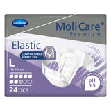 MoliCare® Premium Elastic 8D Unisex Adult Incontinence Brief Large Disposable Heavy Absorbency (1174292_CS) 72/CS