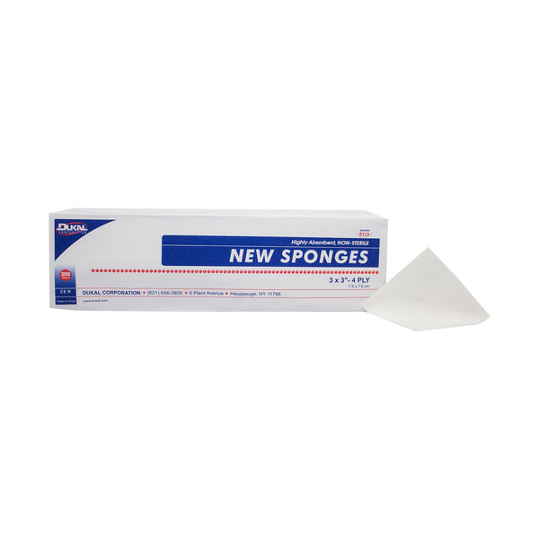 Dukal™ Nonwoven Sponge 3 X 3 Inch 4-Ply NonSterile 200 per Pack (651522_BG) 1/BG