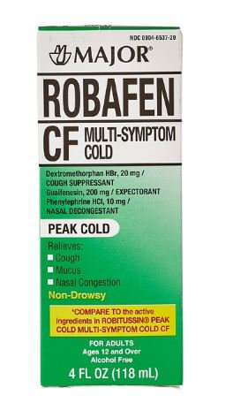 Robafen® CF Cold and Cough Relief 10 mg - 100 mg - 5 mg / 5 mL Strength Liquid 4 oz. (1104207_EA) 1/EA