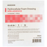 McKesson Foam Dressing 6 X 6 Inch Without Border Film Backing Nonadhesive Square Sterile (1138303_EA) 1/EA