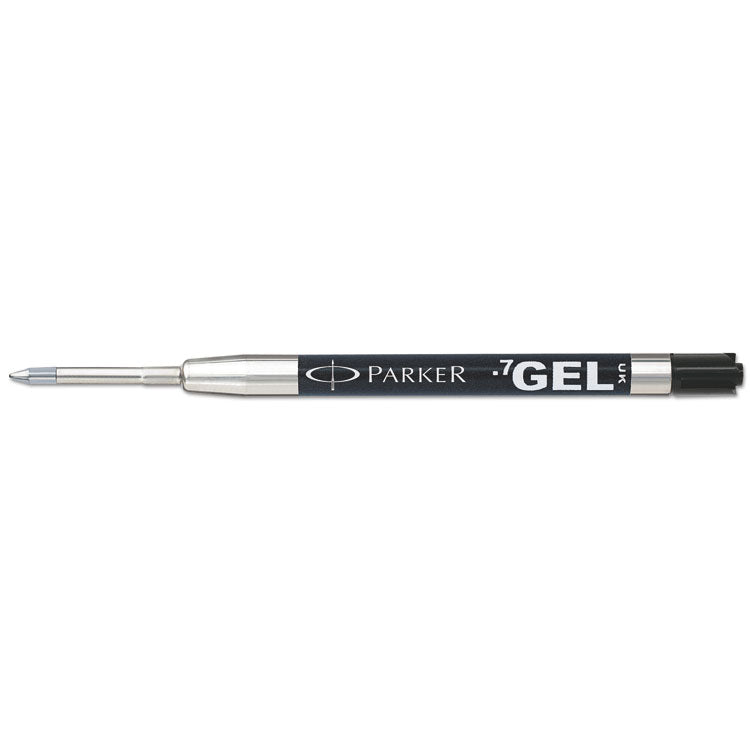 Parker® Refill for Parker Retractable Gel Ink Roller Ball Pens, Medium Conical Tip, Black Ink, 2/Pack (PAR1950362)