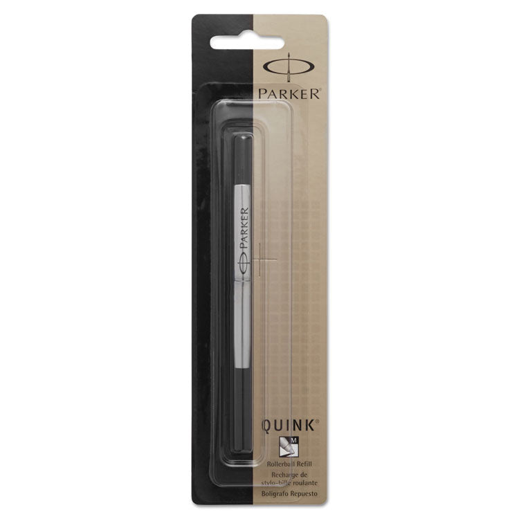 Parker® Refill for Parker Roller Ball Pens, Medium Conical Tip, Black Ink (PAR1950323)