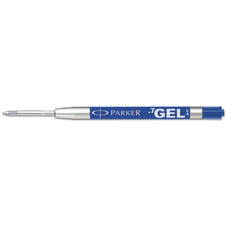 Parker® Refill for Parker Retractable Gel Ink Roller Ball Pens, Medium Conical Tip, Blue Ink, 2/Pack (PAR1950364)