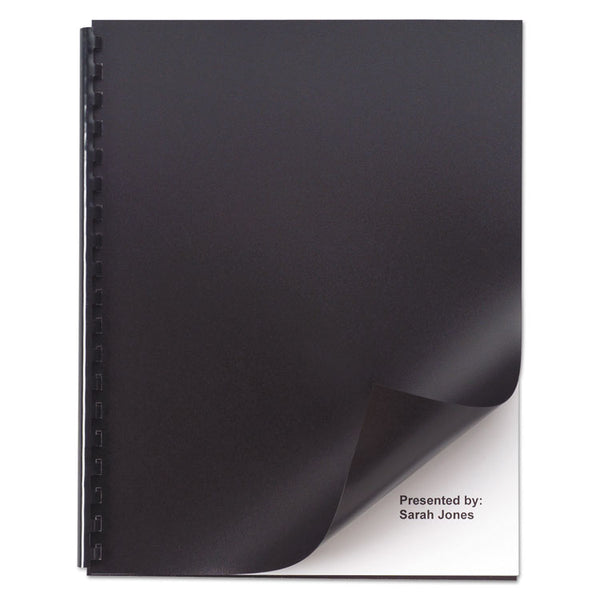 GBC® Opaque Plastic Presentation Covers for Binding Systems, Black, 11 x 8.5, Unpunched, 50/Pack (GBC2514493) Pack of 25