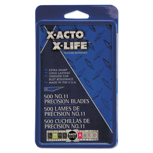 X-ACTO® No. 11 Bulk Pack Blades for X-Acto Knives, 500/Box (EPIX511) Box of 500 Blades