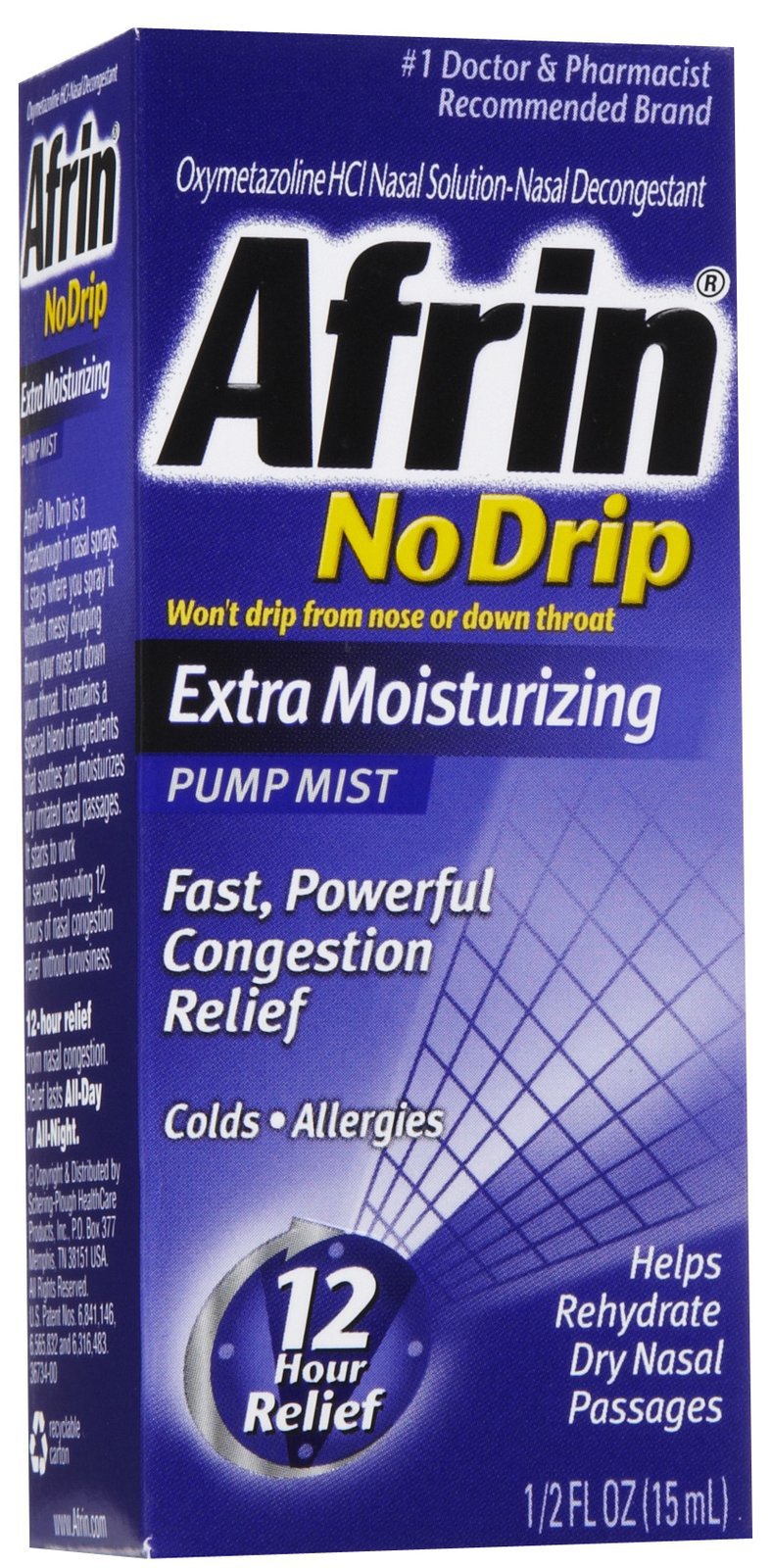 Afrin® No Drip Extra Moisturizing Sinus Relief 0.05% Strength Nasal Spray 15 mL (830841_EA) 1/EA