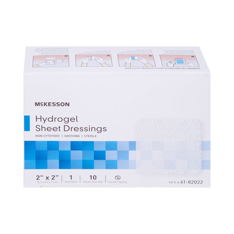 McKesson Hydrogel Wound Dressing Sheet 2 X 2 Inch Sterile (494192_BX) 10/BX