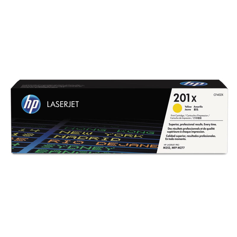 HP HP 201X, (CF402X) High-Yield Yellow Original LaserJet Toner Cartridge (HEWCF402X)