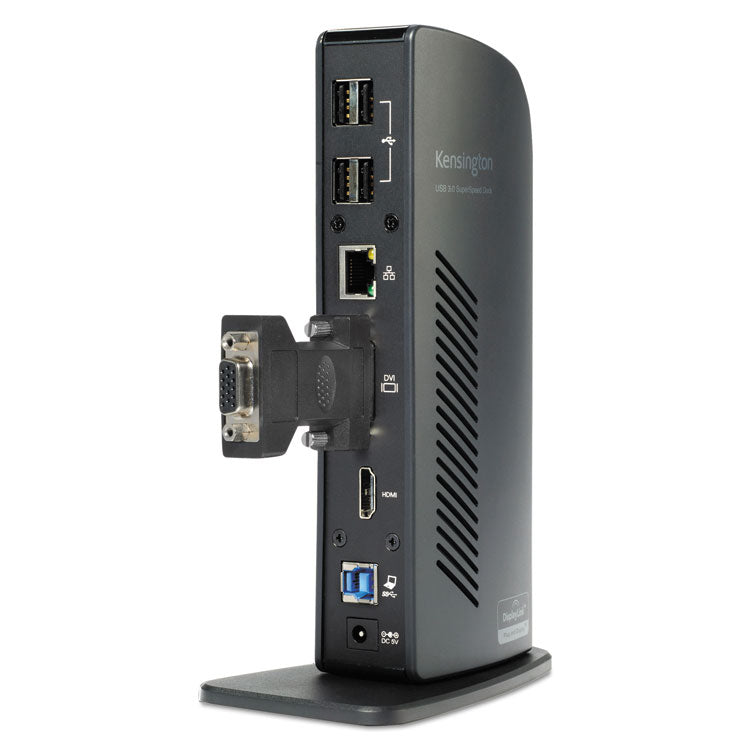 Kensington® USB 3.0 Docking Station with DVI/HDMI/VGA Video, 1 DVI and 1 HDMI Out (KMW33972)