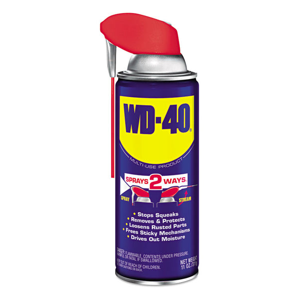 WD-40® Smart Straw Spray Lubricant, 11 oz Aerosol Can, 12/Carton (WDF490040) Case of 12