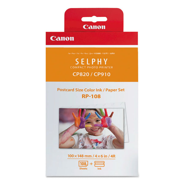 Canon® 8568B001 (RP-108) Ink/Paper Combo, 50 Page-Yield, Tri-Color (CNM8568B001)