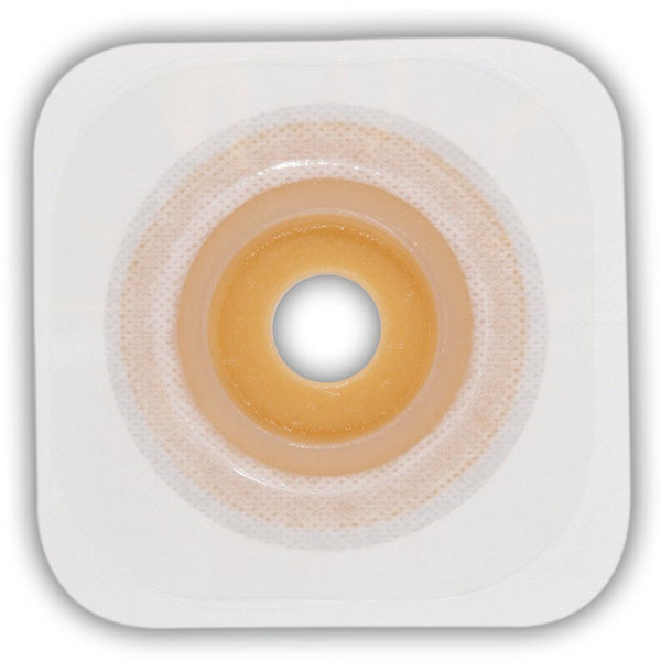 Esteem synergy® Ostomy Barrier Trim to Fit, Extended Wear Durahesive® Adhesive Without Flange Hydrocolloid 1/2 to 7/8 Inch Opening 4 X 4 Inch (474470_BX) 10/BX