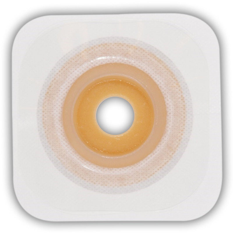 Esteem synergy® Ostomy Barrier Trim to Fit, Extended Wear Durahesive® Adhesive Without Flange Hydrocolloid 1/2 to 7/8 Inch Opening 4 X 4 Inch (474470_BX) 10/BX