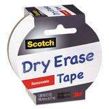 Scotch® Dry Erase Tape, 3" Core, 1.88" x 5 yds, White (MMM1905RDEWHT)