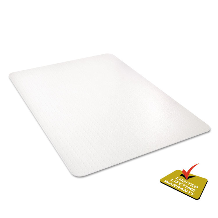 deflecto® All Day Use Chair Mat - All Carpet Types, 46 x 60, Rectangle, Clear (DEFCM11442FPC)