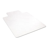 deflecto® EconoMat All Day Use Chair Mat for Hard Floors, Flat Packed, 45 x 53, Wide Lipped, Clear (DEFCM21232) Each