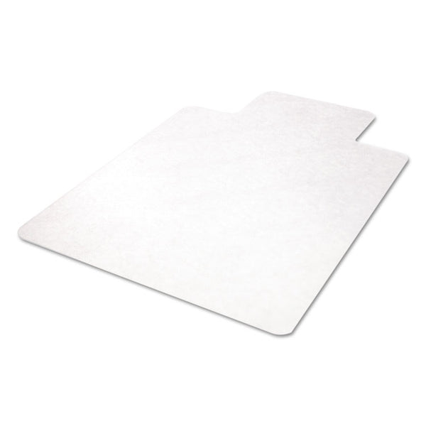 deflecto® EconoMat All Day Use Chair Mat for Hard Floors, Flat Packed, 45 x 53, Wide Lipped, Clear (DEFCM21232)