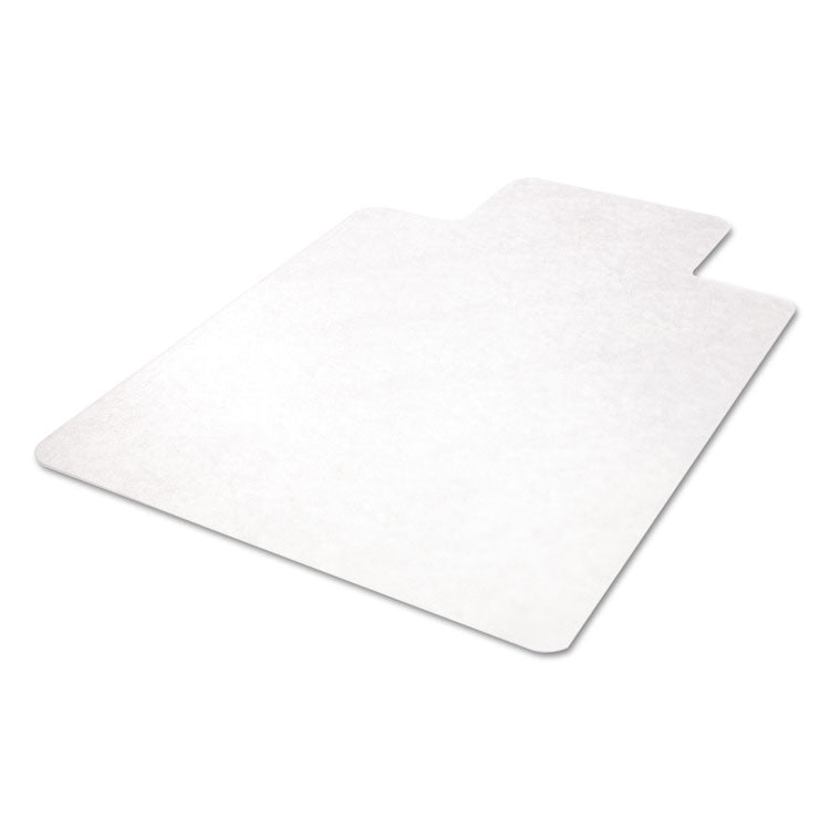 deflecto® EconoMat All Day Use Chair Mat for Hard Floors, Flat Packed, 45 x 53, Wide Lipped, Clear (DEFCM21232) Each