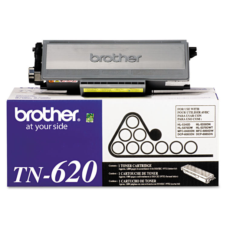 Brother TN620 Toner, 3,000 Page-Yield, Black (BRTTN620)