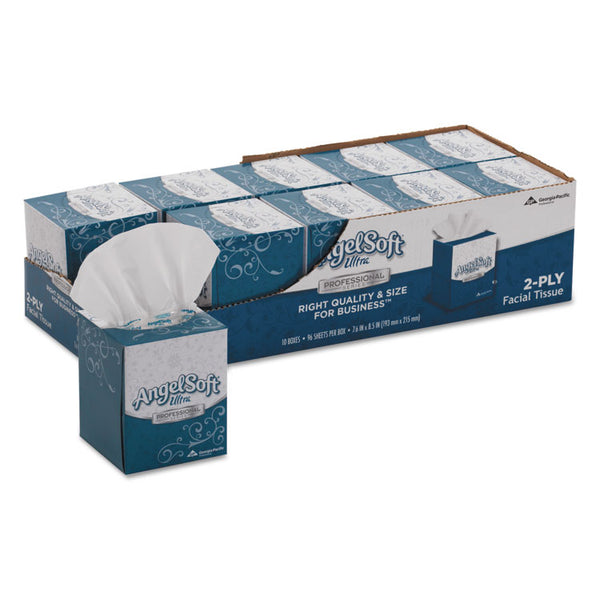 Angel Soft® ps Ultra Facial Tissue, 2-Ply, White, 96 Sheets/Box, 10 Boxes/Carton (GPC4636014) Case of 10