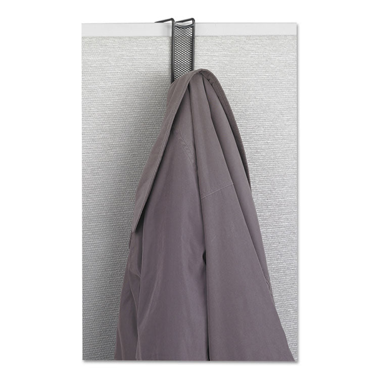 Safco® Onyx Panel/Door Coat Hook, Steel, Charcoal (SAF4229BL)